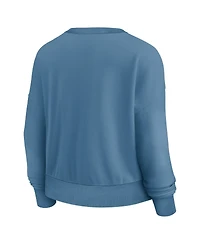 Women's Fanatics Blue Formula 1 Merchandise Y2K Badge Fleece Pullover Sweatshirt
