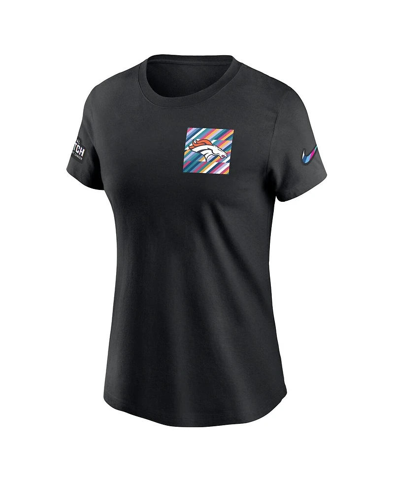 Women's Nike Black Denver Broncos 2023 Nfl Crucial Catch Sideline Tri-Blend T-shirt