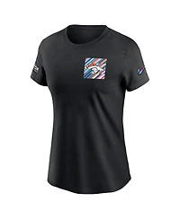 Women's Nike Black Denver Broncos 2023 Nfl Crucial Catch Sideline Tri-Blend T-shirt