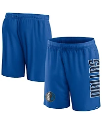 Men's Fanatics Blue Dallas Mavericks Post Up Mesh Shorts