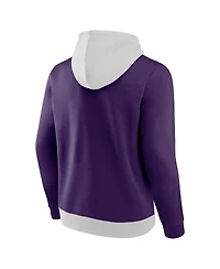 Men's Fanatics Gray, Purple Phoenix Suns Arctic Colorblock Pullover Hoodie