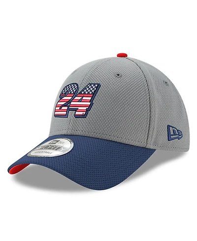 Men's New Era Gray, Navy William Byron Salute 9FORTY Adjustable Hat