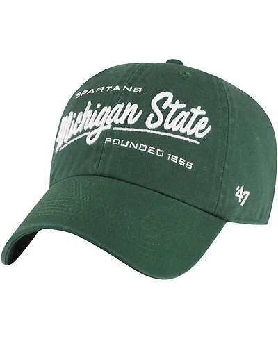 Women's '47 Brand Green Michigan State Spartans Sidney Clean Up Adjustable Hat