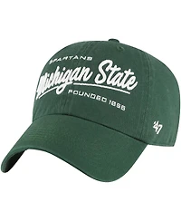Women's '47 Brand Green Michigan State Spartans Sidney Clean Up Adjustable Hat
