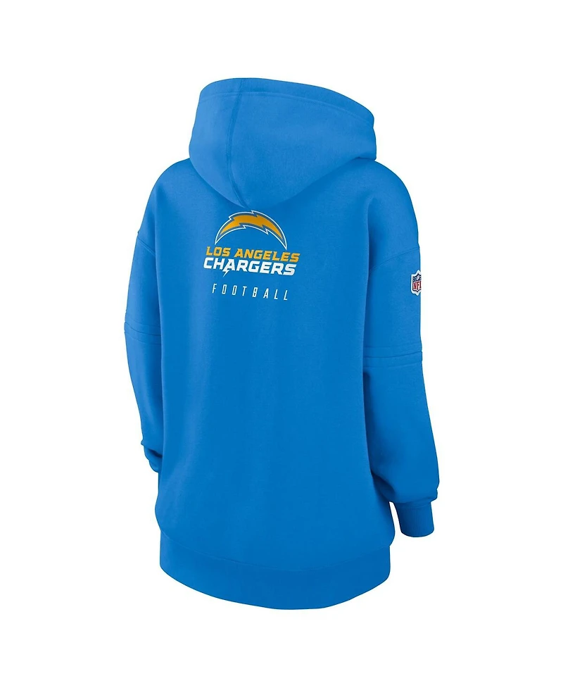 Women's Nike Powder Blue Los Angeles Chargers 2023 Sideline Club Fleece Pullover Hoodie