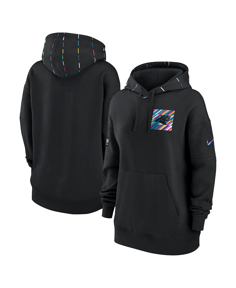 Women's Nike Black Carolina Panthers 2023 Nfl Crucial Catch Club Pullover Hoodie