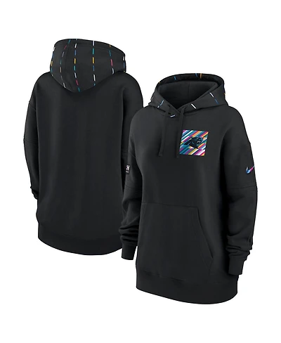Women's Nike Black Carolina Panthers 2023 Nfl Crucial Catch Club Pullover Hoodie