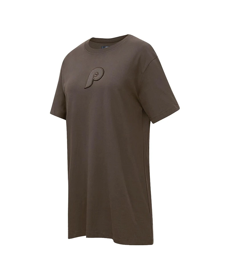 Women's Pro Standard Brown Philadelphia Phillies Neutral T-shirt Dress