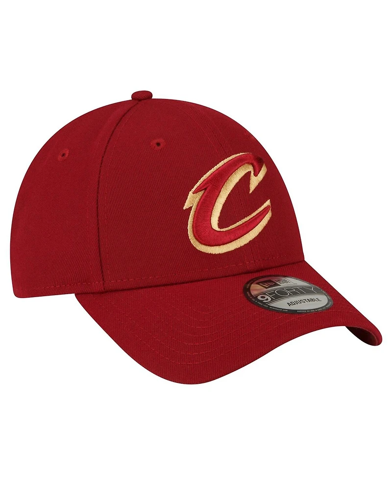 Men's New Era Wine Cleveland Cavaliers The League 9FORTY Adjustable Hat