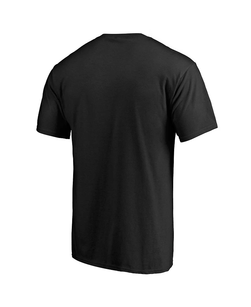Men's Fanatics Black Dallas Stars Iconic Collection On Side Stripe T-shirt