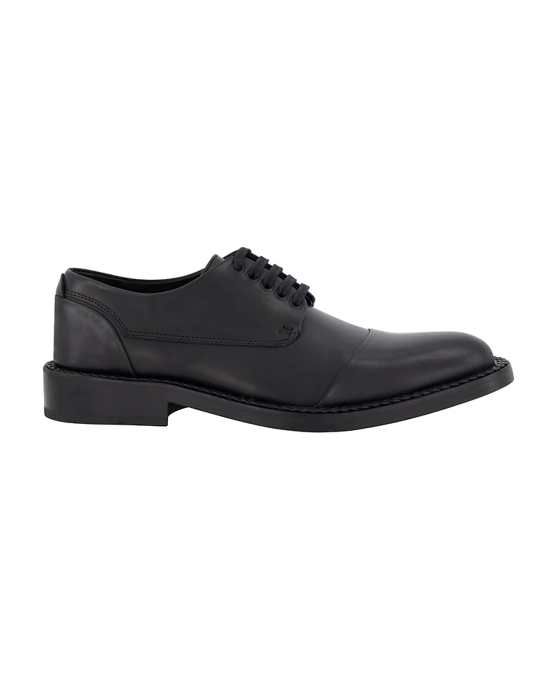 Karl Lagerfeld Paris Men's White Label Leather Cap Toe Dress Shoes