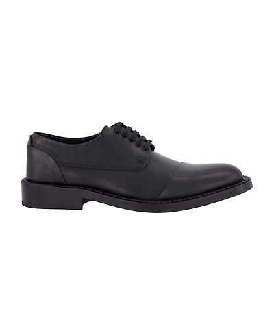 Karl Lagerfeld Paris Men's White Label Leather Cap Toe Dress Shoes