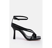 Marcia Ankle Strap Mid Heel Sandals