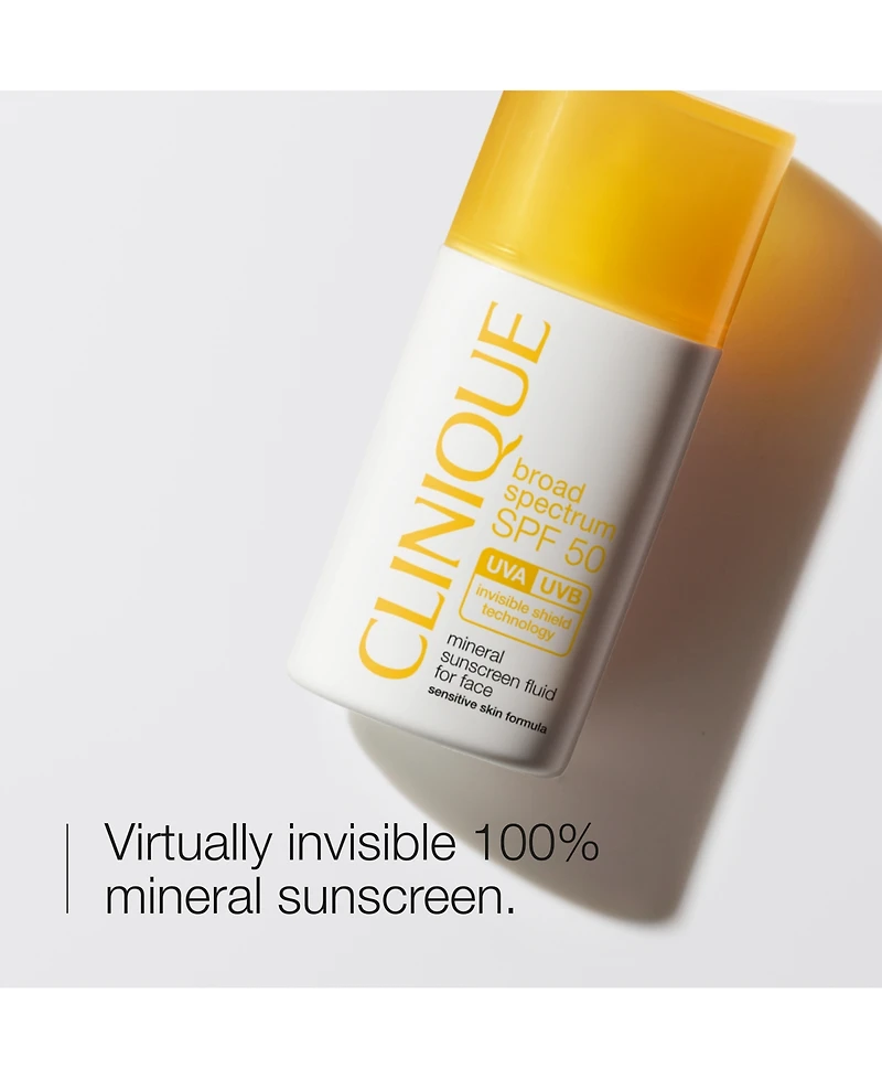 Clinique Broad Spectrum Spf 50 Mineral Sunscreen Fluid For Face, 1 oz.