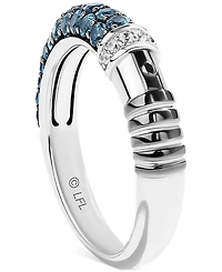 Star Wars Wonder Fine Jewelry London Blue Topaz (1 ct. t.w.) & Diamond (1/20 ct. t.w.) Obi-Wan Kenobi Lightsaber Ring in Sterling Silver
