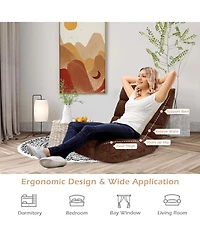Slickblue Adjustable 14-Position Cushioned Floor Chair - Comfortable and Versatile Seating