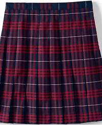 Lands' End Little Girls School Uniform Plaid Pleated Skirt Below the Knee