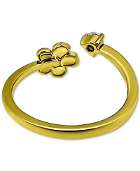 Giani Bernini Cubic Zirconia Flower Bypass Toe Ring, Created for Macy's