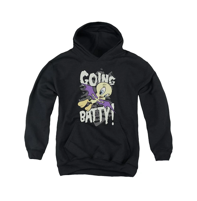 Looney Tunes Youth Going Batty Pull Over Hoodie / Hooded Sweatshirt