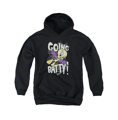 Looney Tunes Youth Going Batty Pull Over Hoodie / Hooded Sweatshirt
