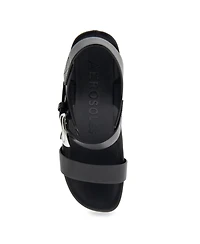 Aerosoles Women's Meyer Open Toe Buckle Strap Wedge Sandals