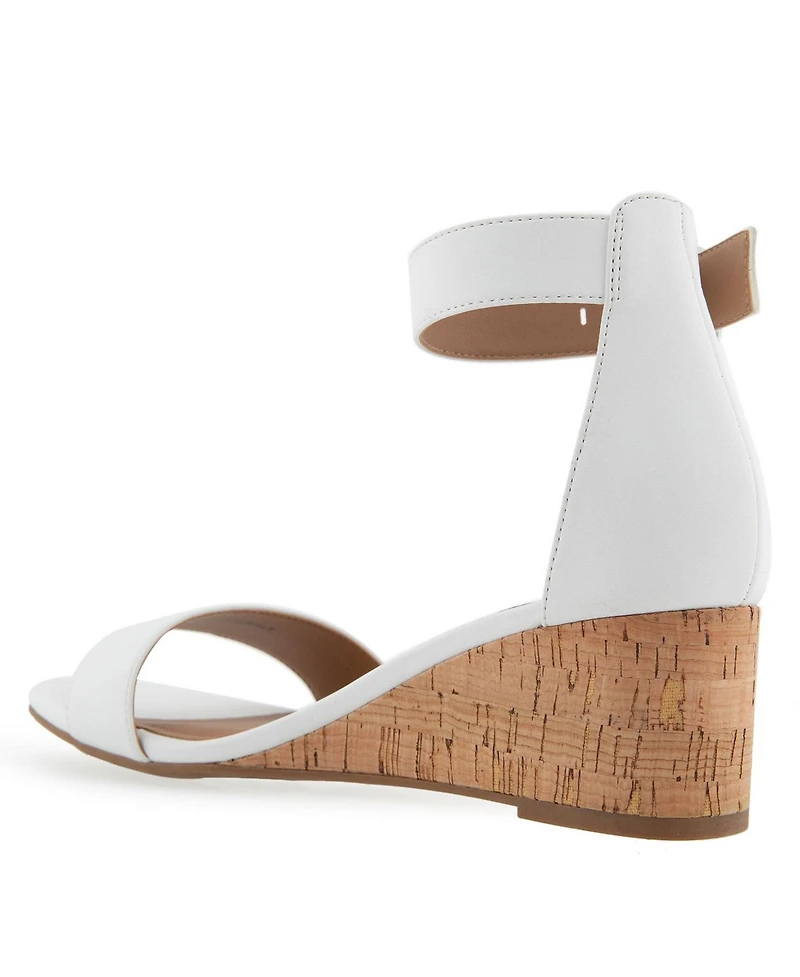 Aerosoles Women's Willis Buckle Strap Wedge Sandals