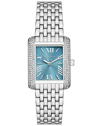 Michael Kors Women's Emery Three-Hand Silver-Tone Stainless Steel Watch 27mm x 33mm