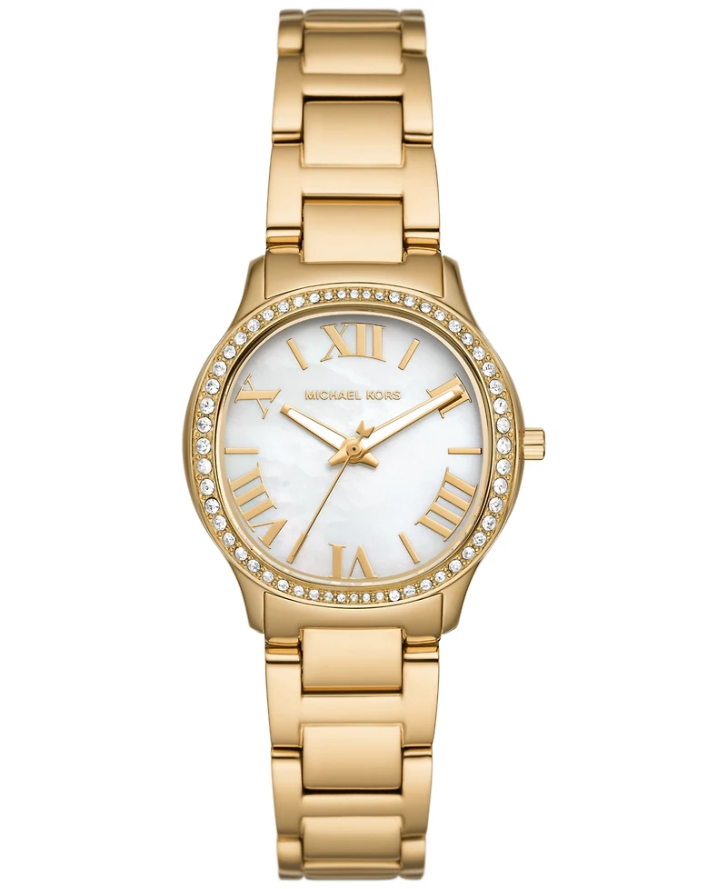 Michael Kors Women's Sage Three-Hand Gold-Tone Stainless Steel Watch 31mm
