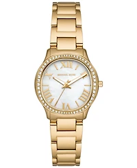 Michael Kors Women's Sage Three-Hand Gold-Tone Stainless Steel Watch 31mm