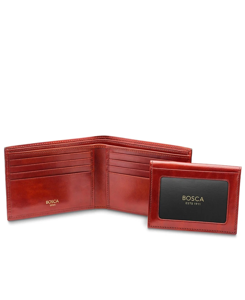 Bosca Mens Old Leather Credit Wallet w/Id Passcase