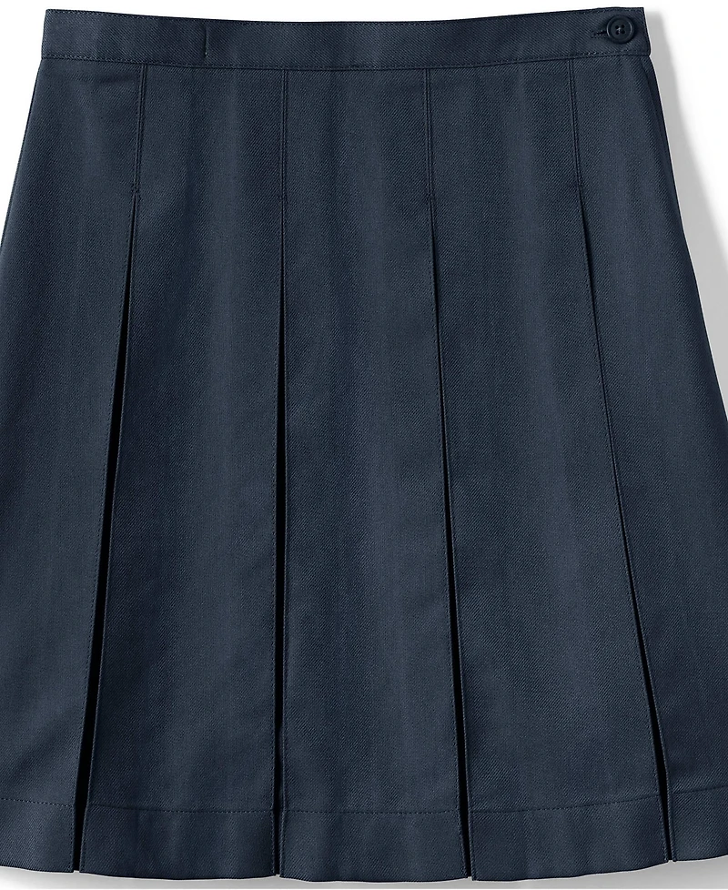 Lands' End Little Girls Box Pleat Skirt Below the Knee