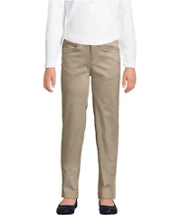 Lands' End Little Girls Slim Fit Stretch Chino Pants