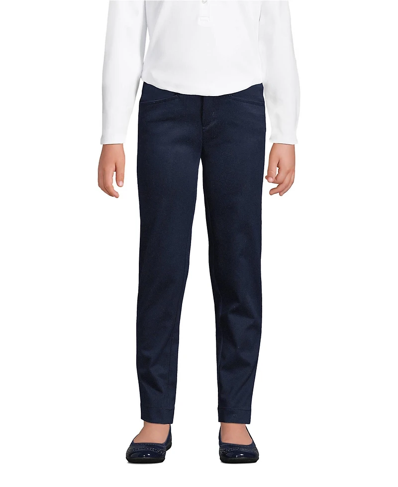 Lands' End Little Girls Slim Fit Stretch Chino Pants