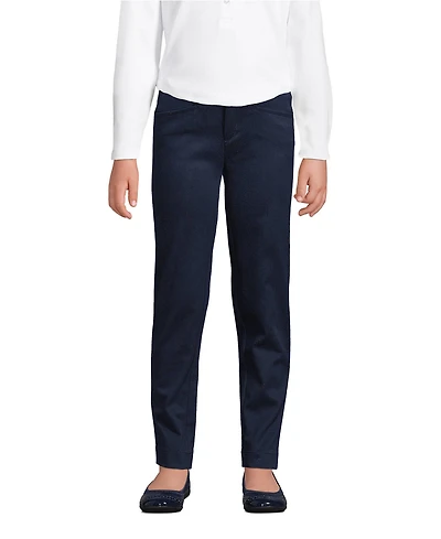 Lands' End Little Girls Slim Fit Stretch Chino Pants