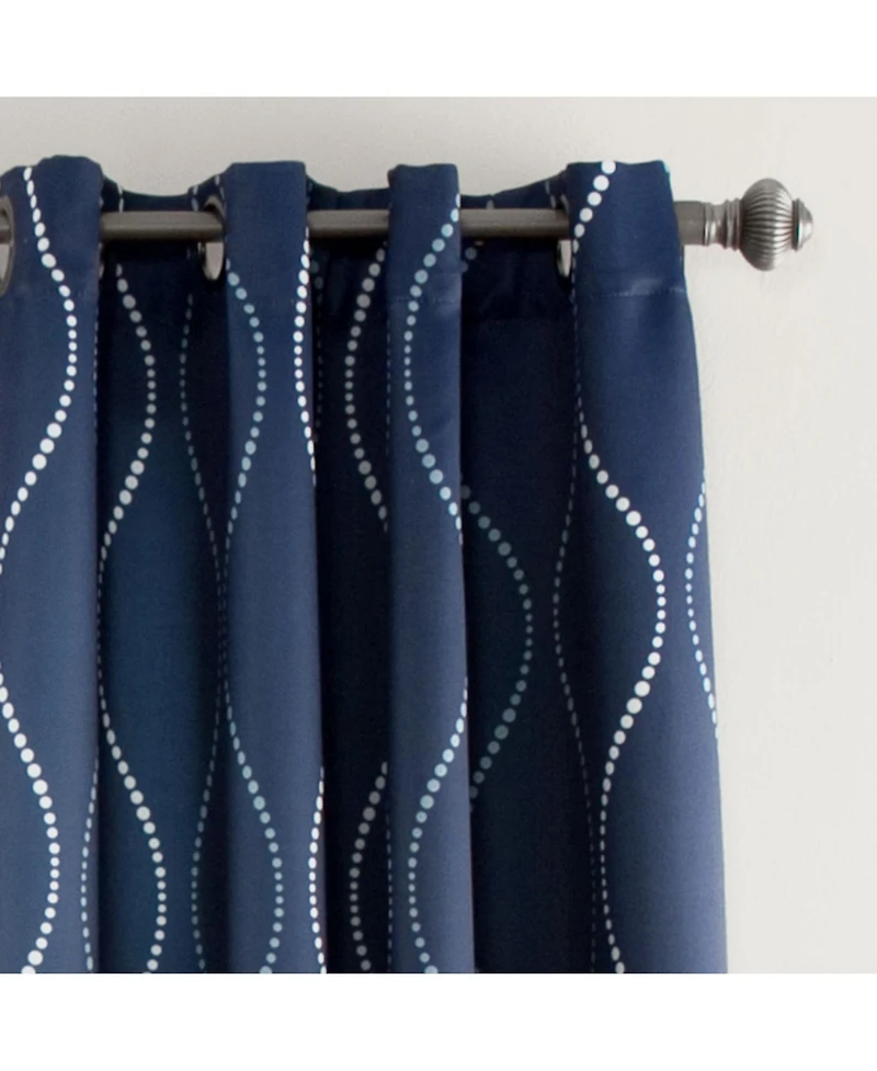 Lush Decor Swirl Light Filtering Window Curtain Panels