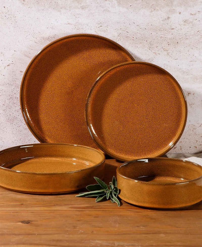 Bloomhouse Double Bowl 16 Pc. Dinnerware Set, Service for 4