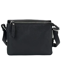 Mancini Pebble Leather Connie Crossbody Handbag