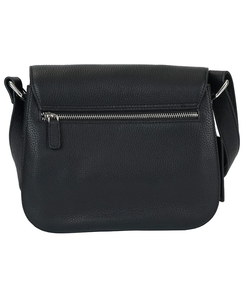 Mancini Pebble Alison Leather Crossbody Handbag