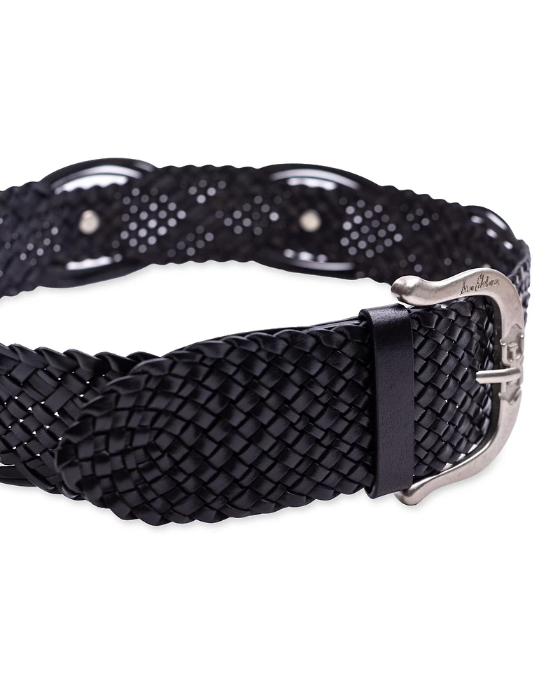 Sam Edelman Women's Western Leather Braided Concho Belt