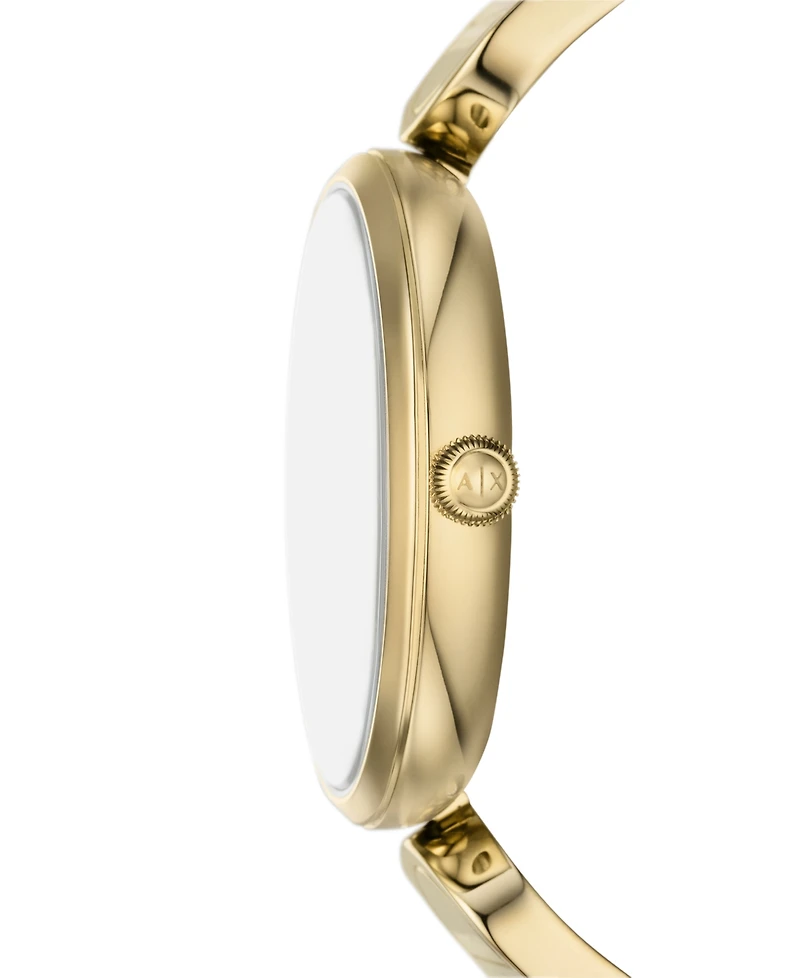 A|X Armani Exchange Women's Brooke Three Hand Gold-Tone Stainless Steel Watch 38mm