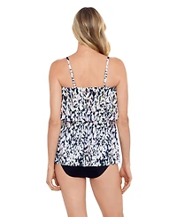 ShapeSolver by Mimi Flamingo Women's Mastectomy Single Tier Tankini Swimsuit Top