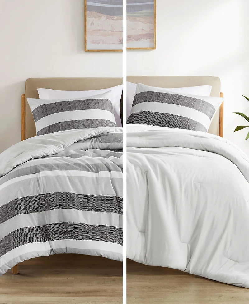 510 Design Blake Stripe Textured Print 2-Pc. Comforter Set, Twin/Twin Xl