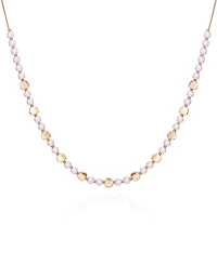 T Tahari Gold-Tone Imitation Pearl Long Statement Necklace