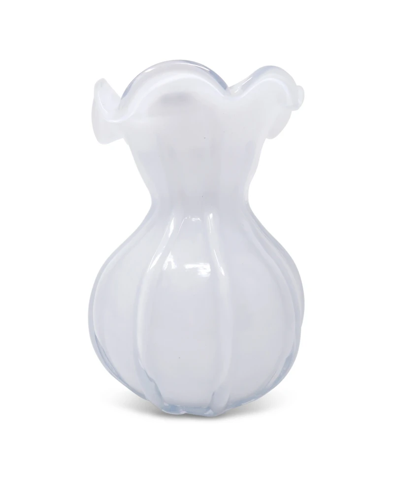Vivience 11.75"H Glass White Vase