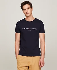 Tommy Hilfiger Men's Embroidered Logo Regular-Fit Crewneck T-Shirt