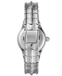 Diesel Women's Vert Three Hand Silver-Tone Stainless Steel Watch 32mm