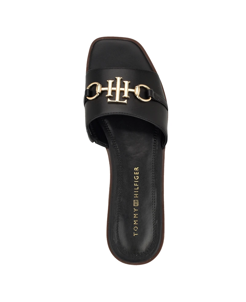 Tommy Hilfiger Women's Pipper Logo Flat Slide Sandals