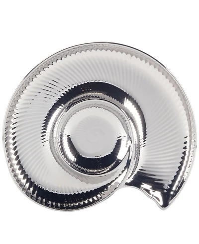 Certified International Silver Coast 3-d Nautilus Chip Dip