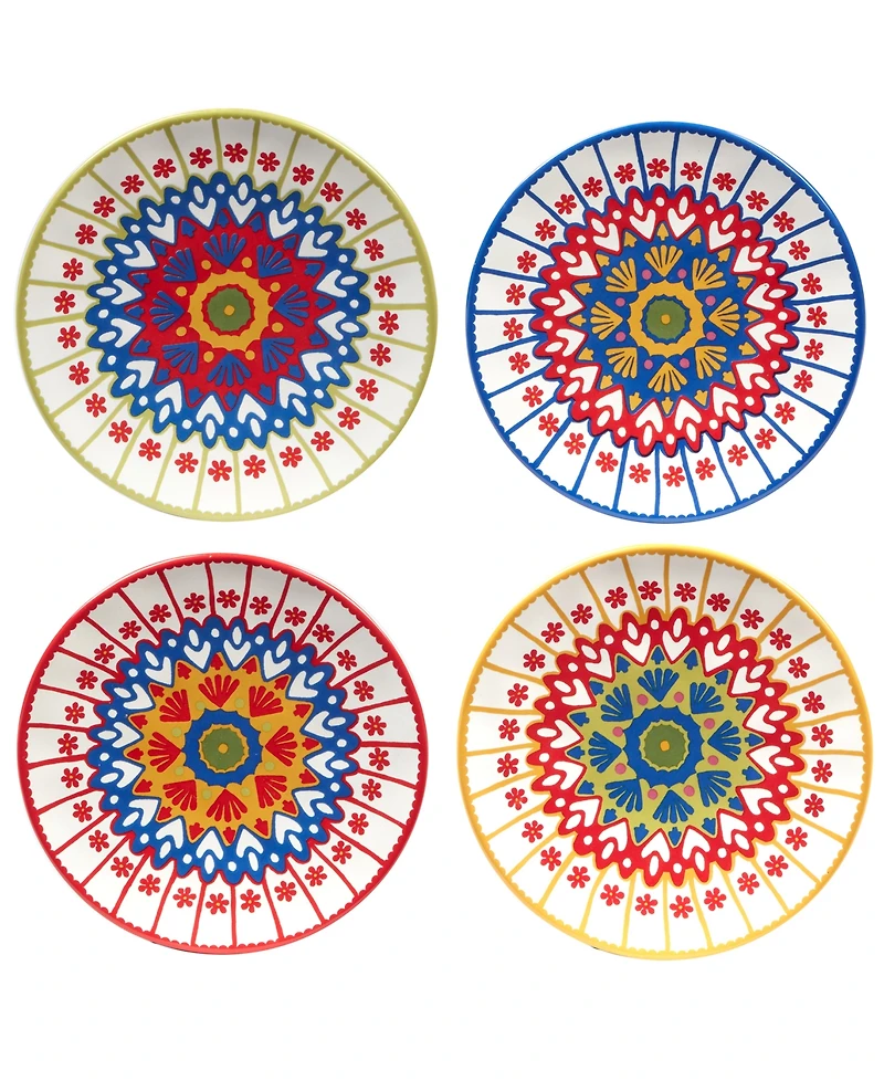 Certified International Spice Love Canape Plates Set of 4
