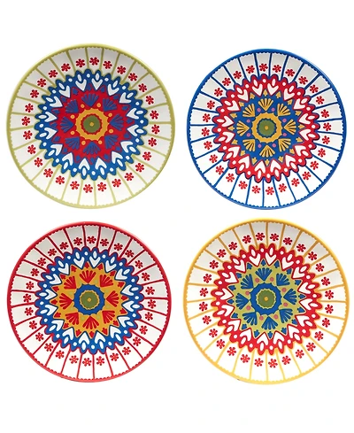 Certified International Spice Love Canape Plates Set of 4